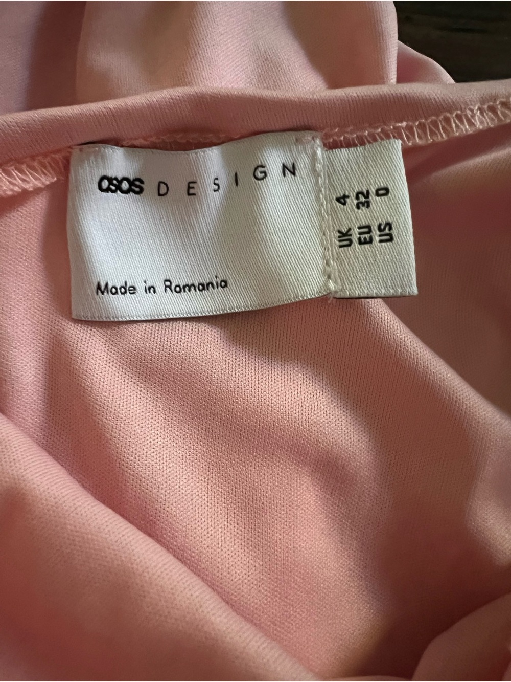 NWT - ASOS DESIGN Pink One Shoulder Bubble Dress - Size 0 - Picture 6 of 9